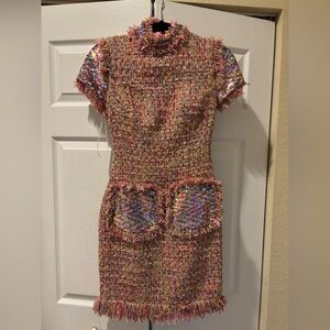 Jovani Short Multicolor Knitted Dress